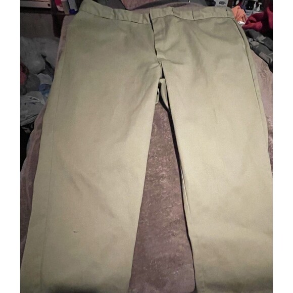 DICKIES khaki tan 874 original fit work pants Sz men's 48  x 31 - Picture 1 of 6